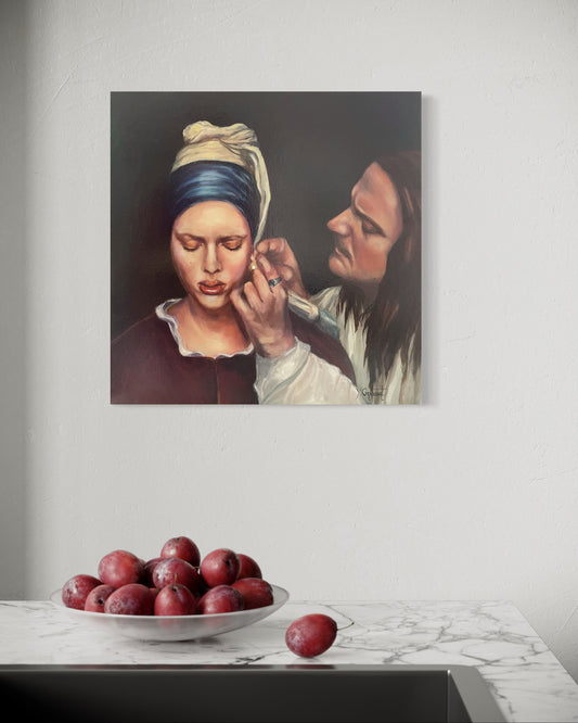 Peinture à l'huile "La delicatesse"