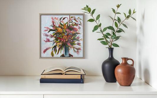 Peinture à l'huile "Le bouquet"