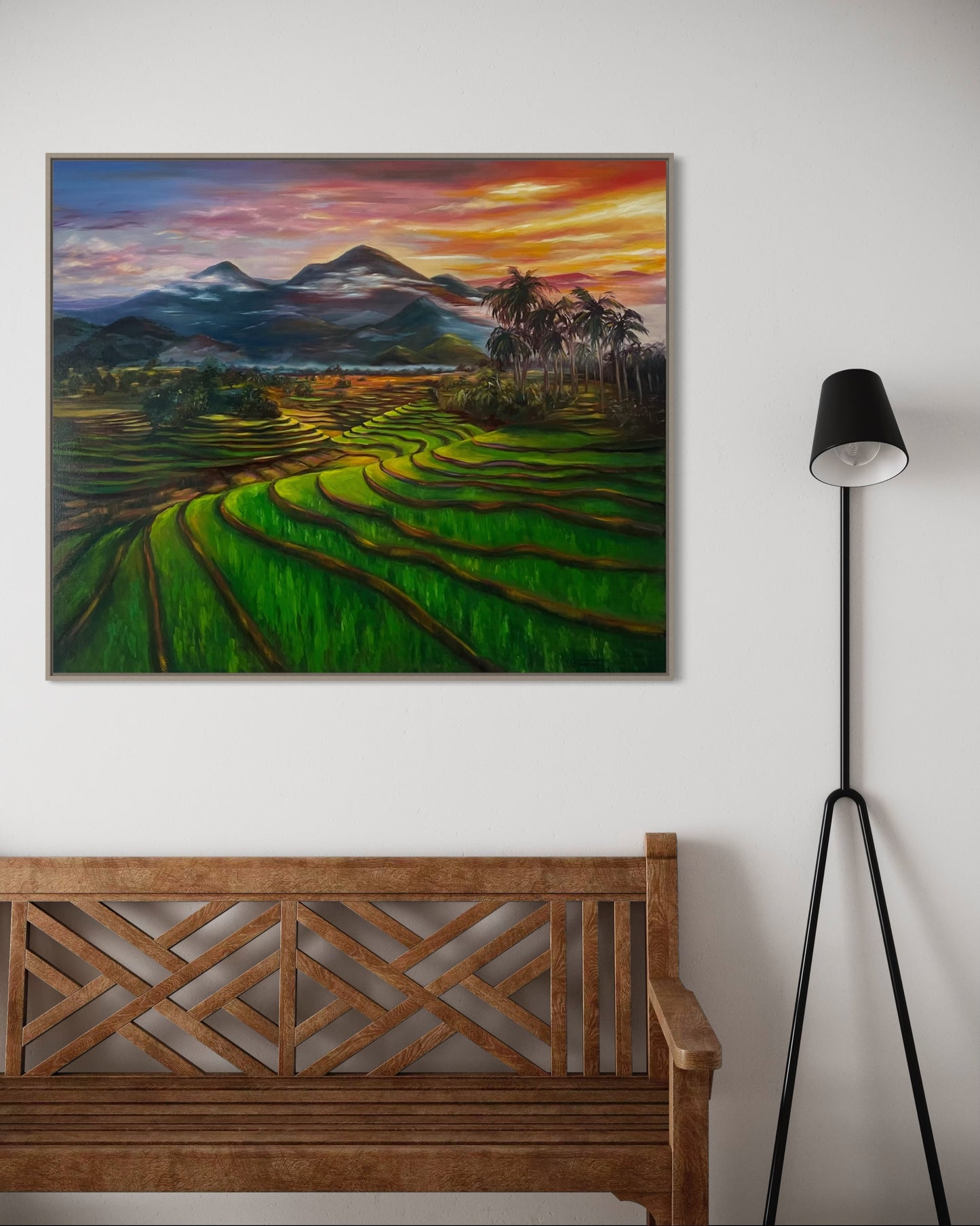 Peinture à l'huile "Sideman.Bali"