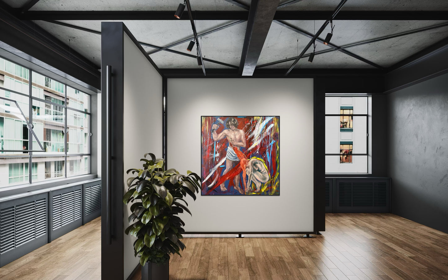Peinture à l'huile "La genèse"