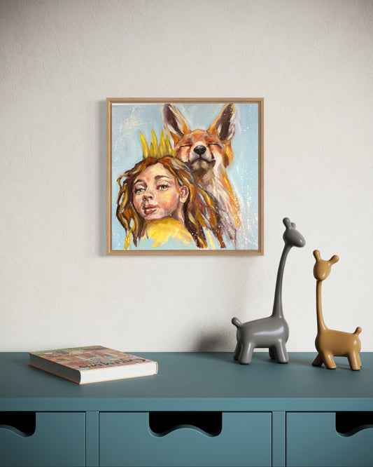 Peinture à l'huile "La petite reine"