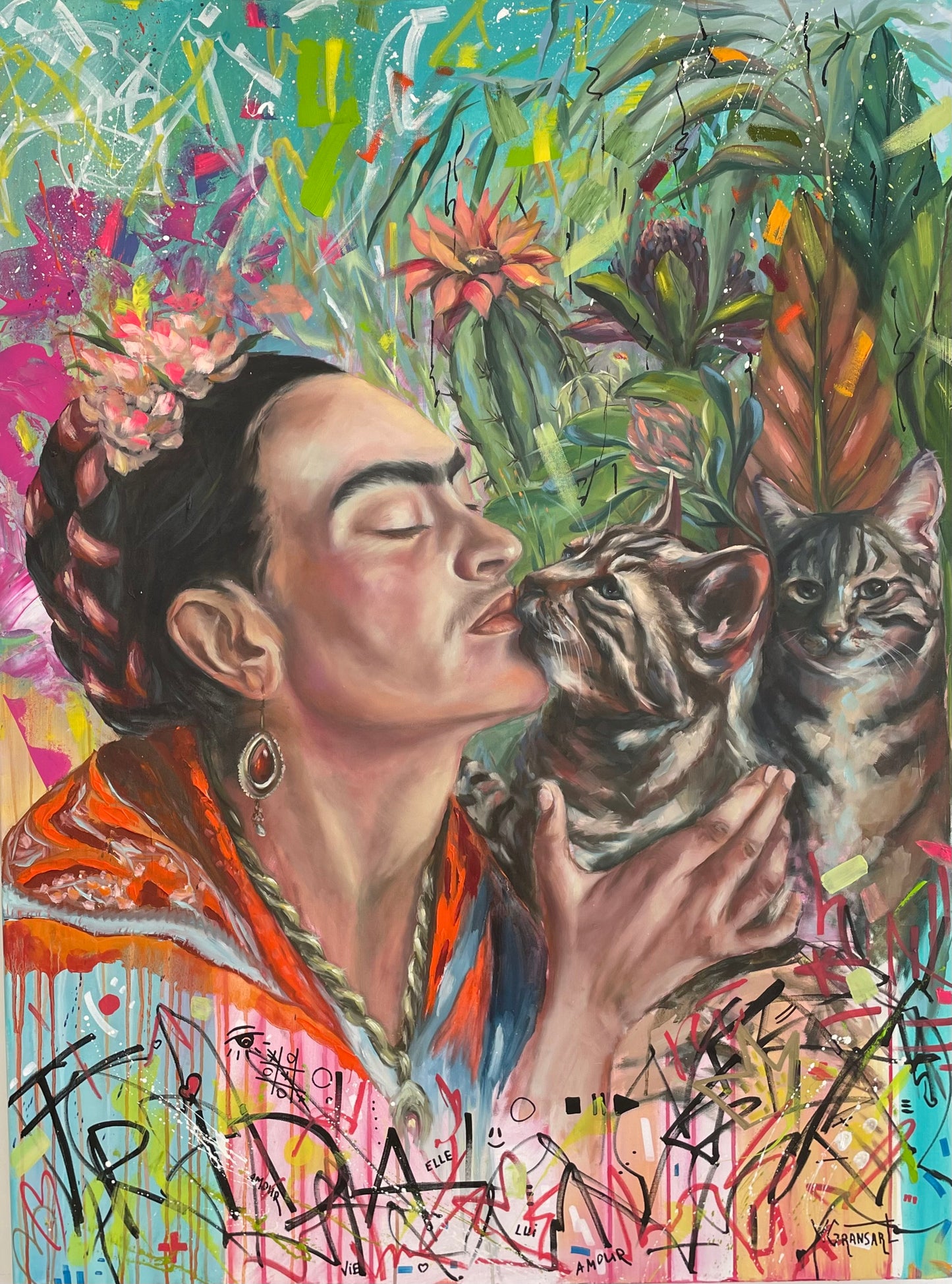 Peinture à l'huile "Frida"