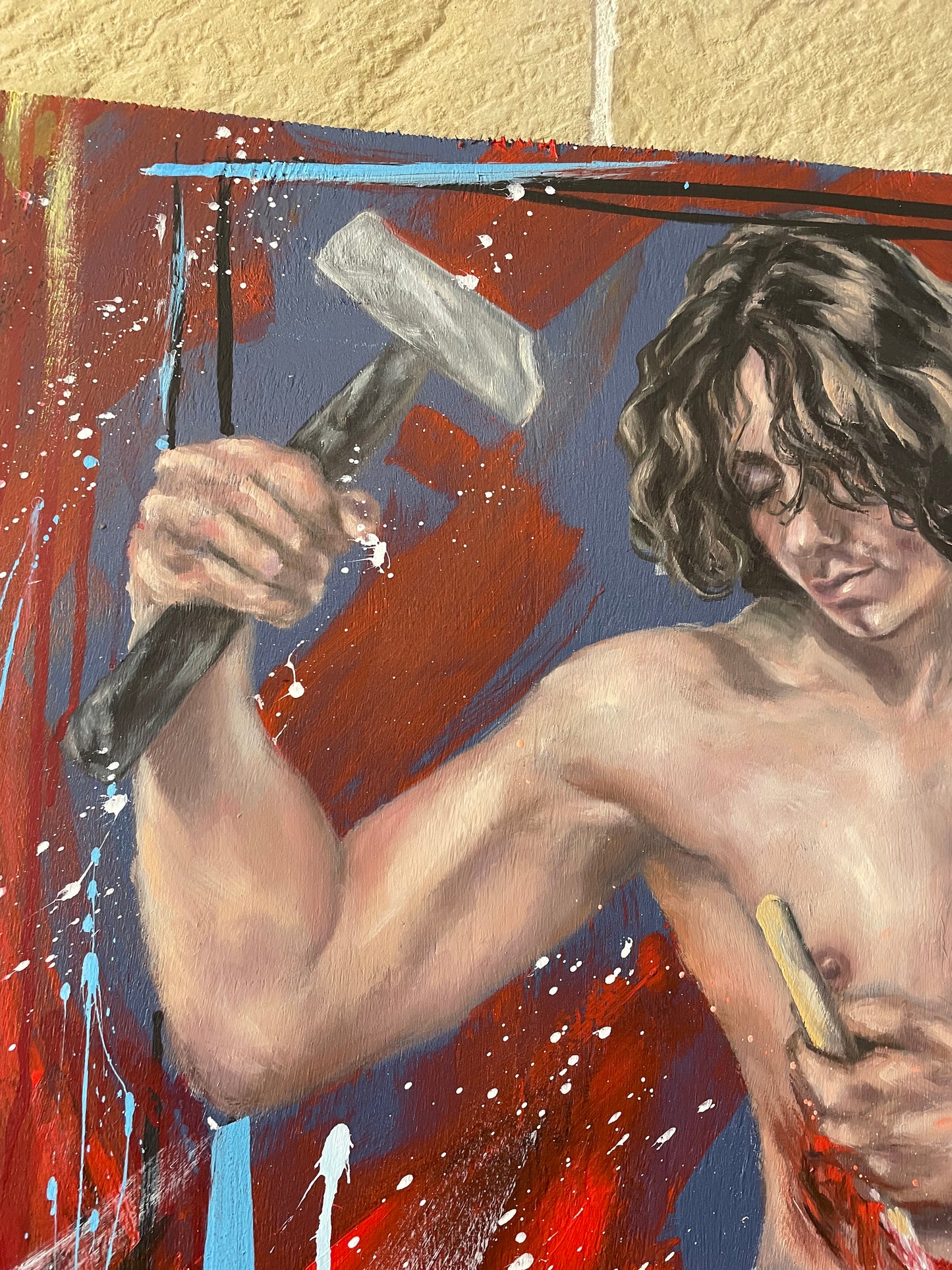 Peinture à l'huile "La genèse"