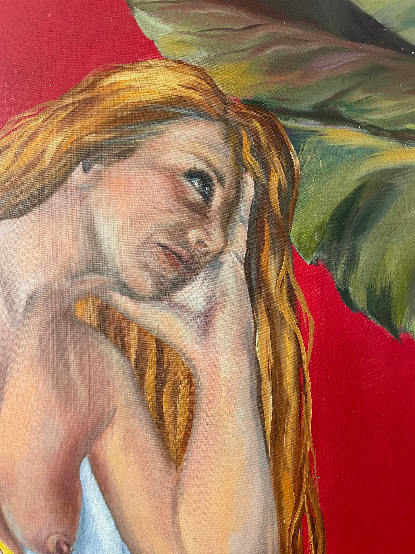 Peinture à l'huile "Le fruit défendu"