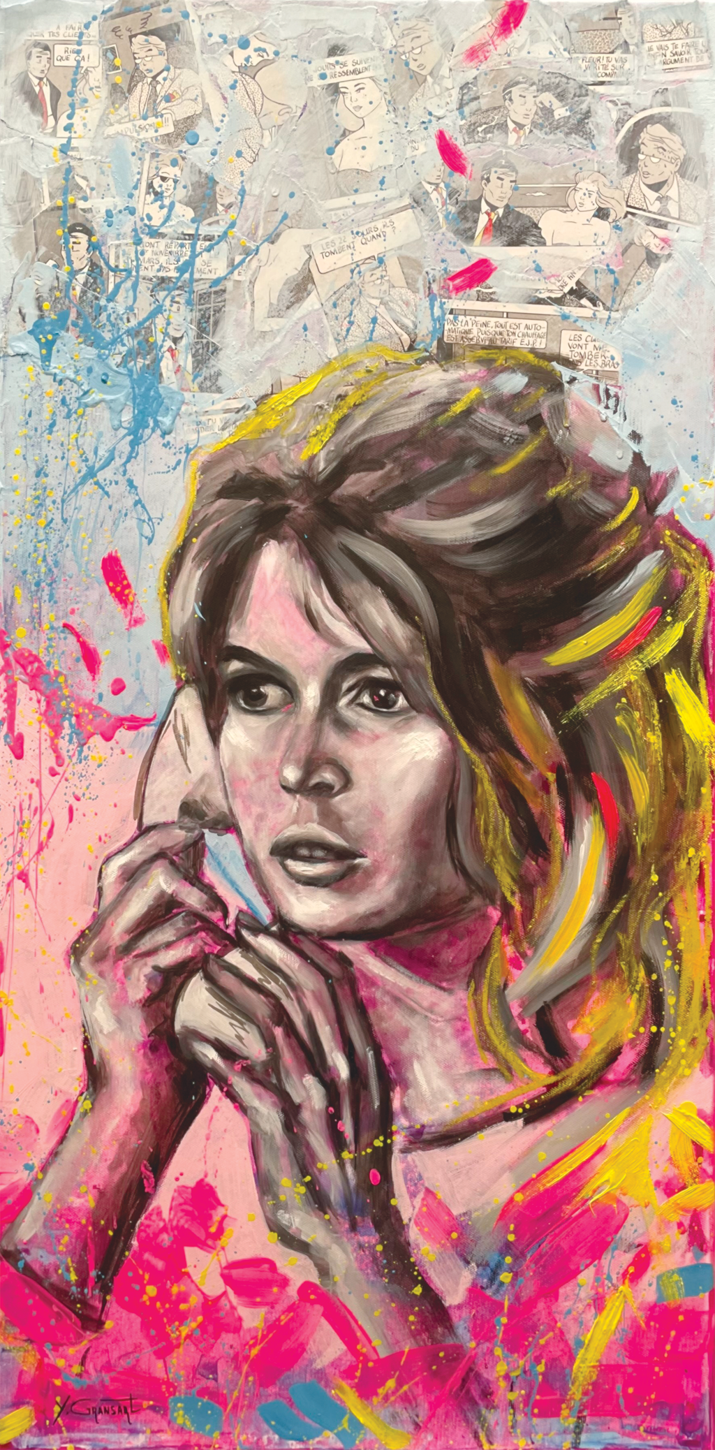 Peinture originale de Brigitte Bardot