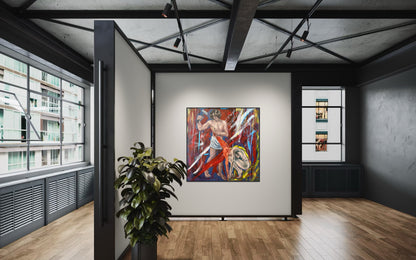 Peinture à l'huile "La genèse"