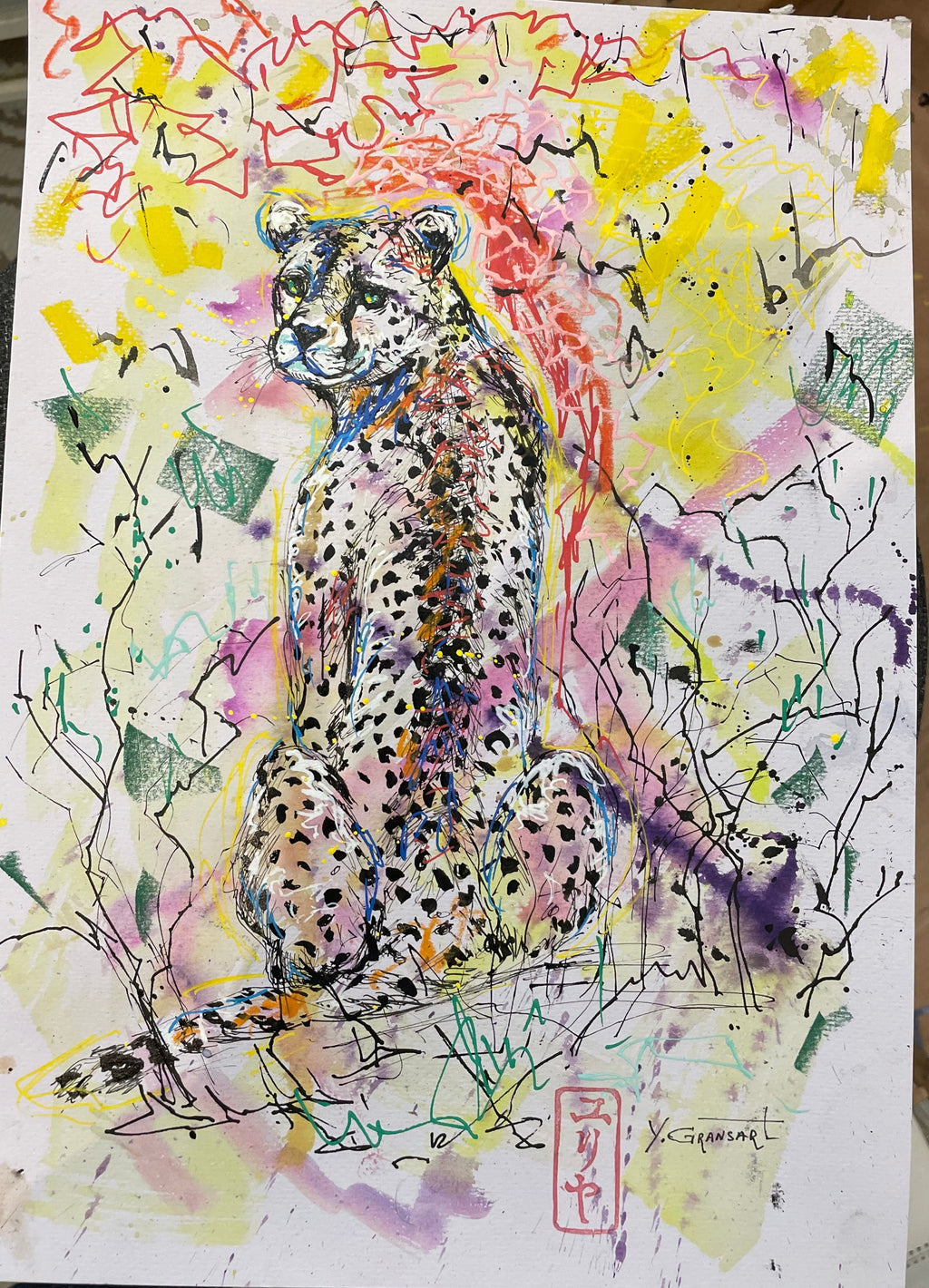 Oeuvre originale "Guépard" serie "ANIMA"