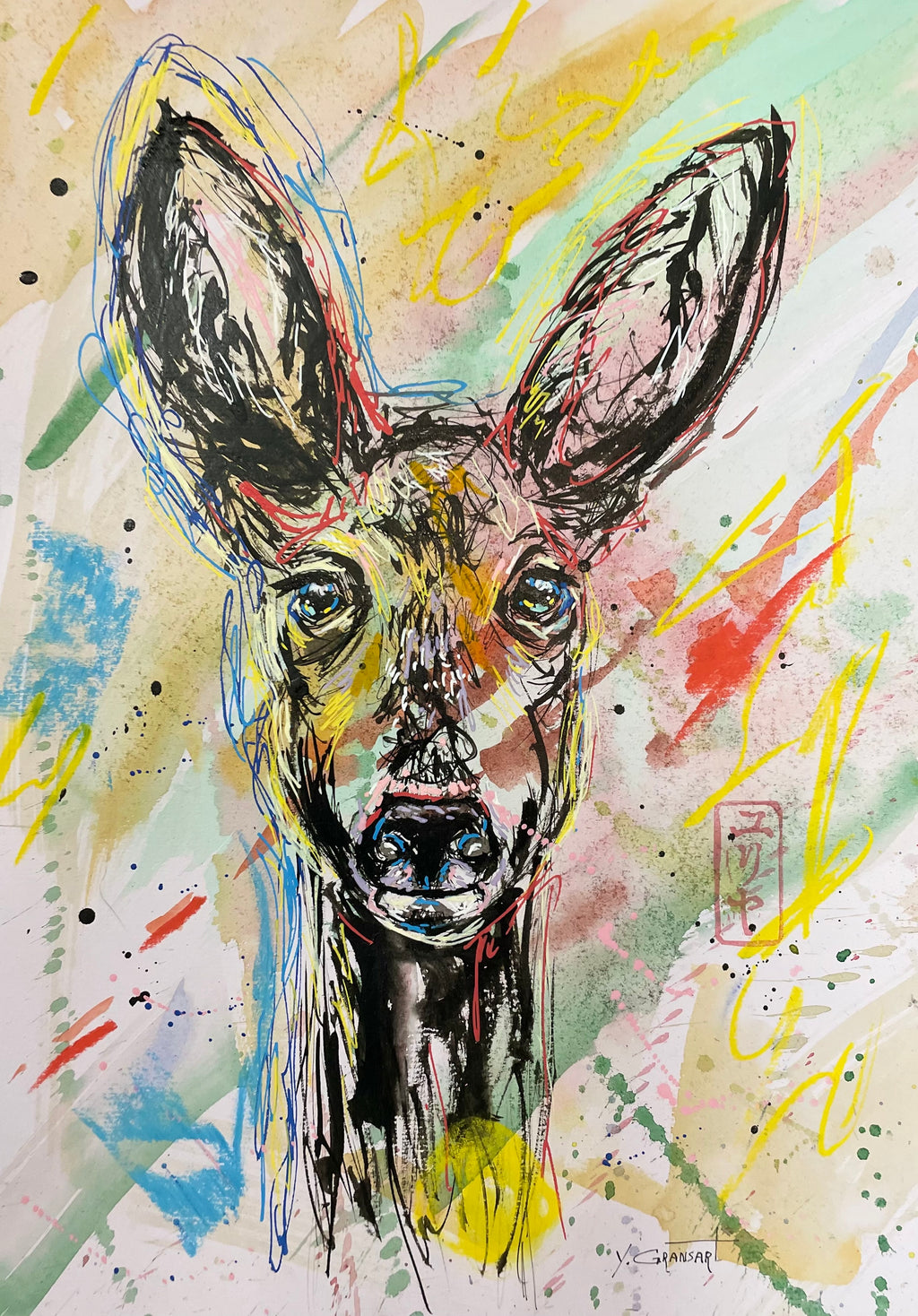 Oeuvre originale "Biche" serie "ANIMA"