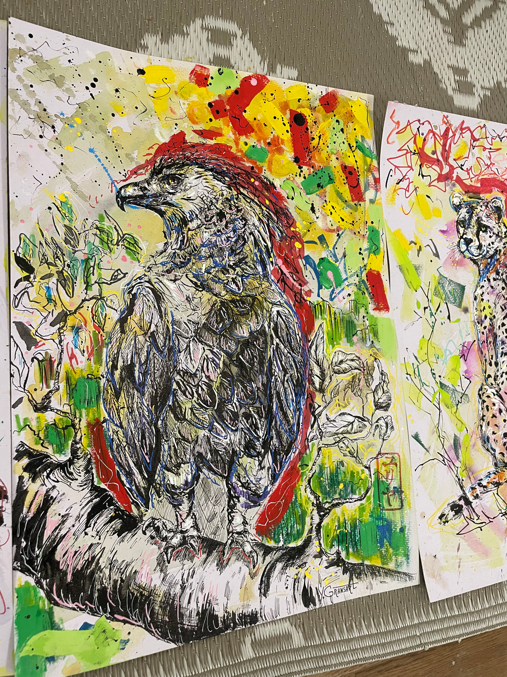 Oeuvre originale "Aigle" serie "ANIMA"
