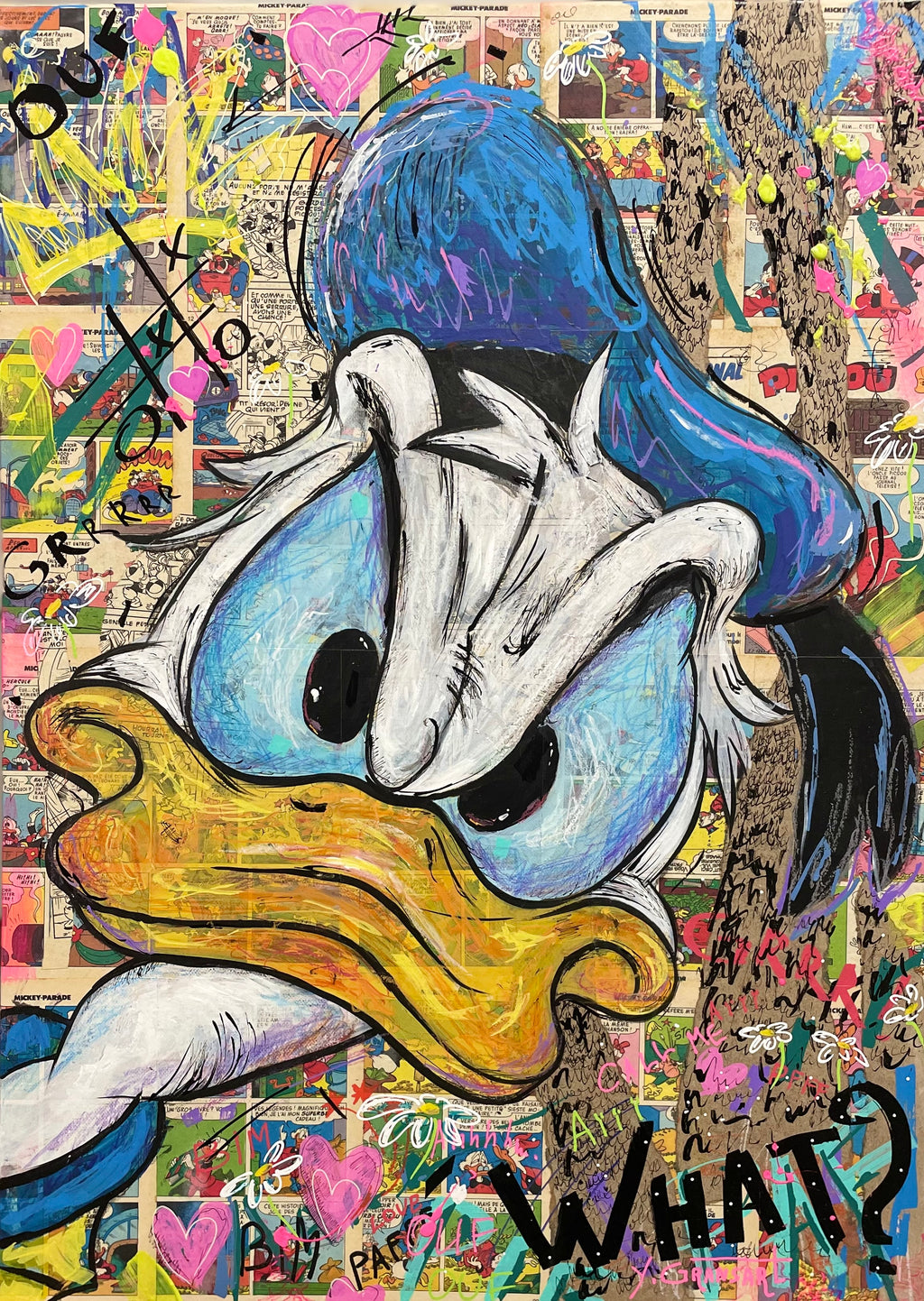 Oeuvre originale "What! by D. Duck" capsule "Mémoires d'enfence"