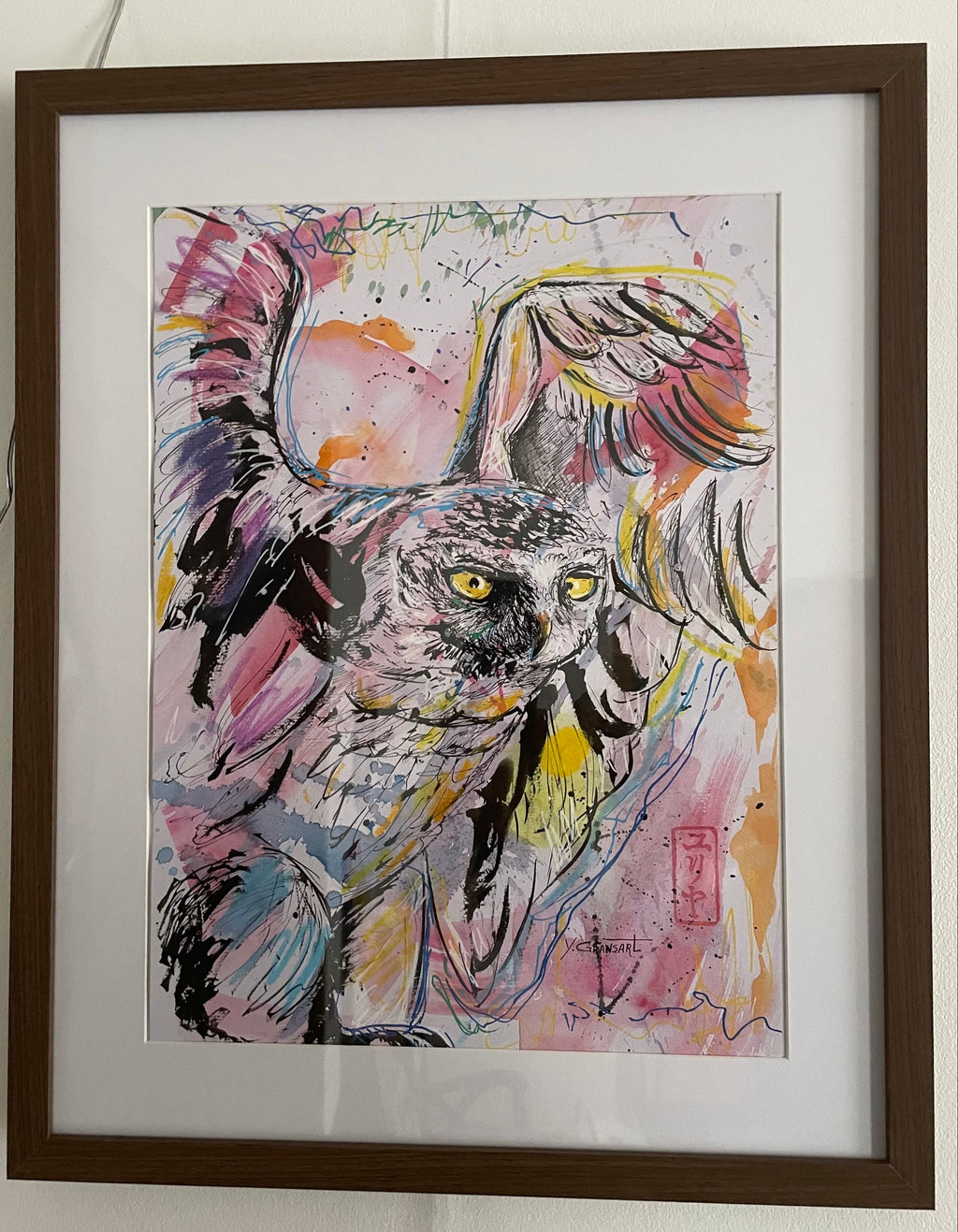 Oeuvre originale "Hibou" serie "ANIMA"