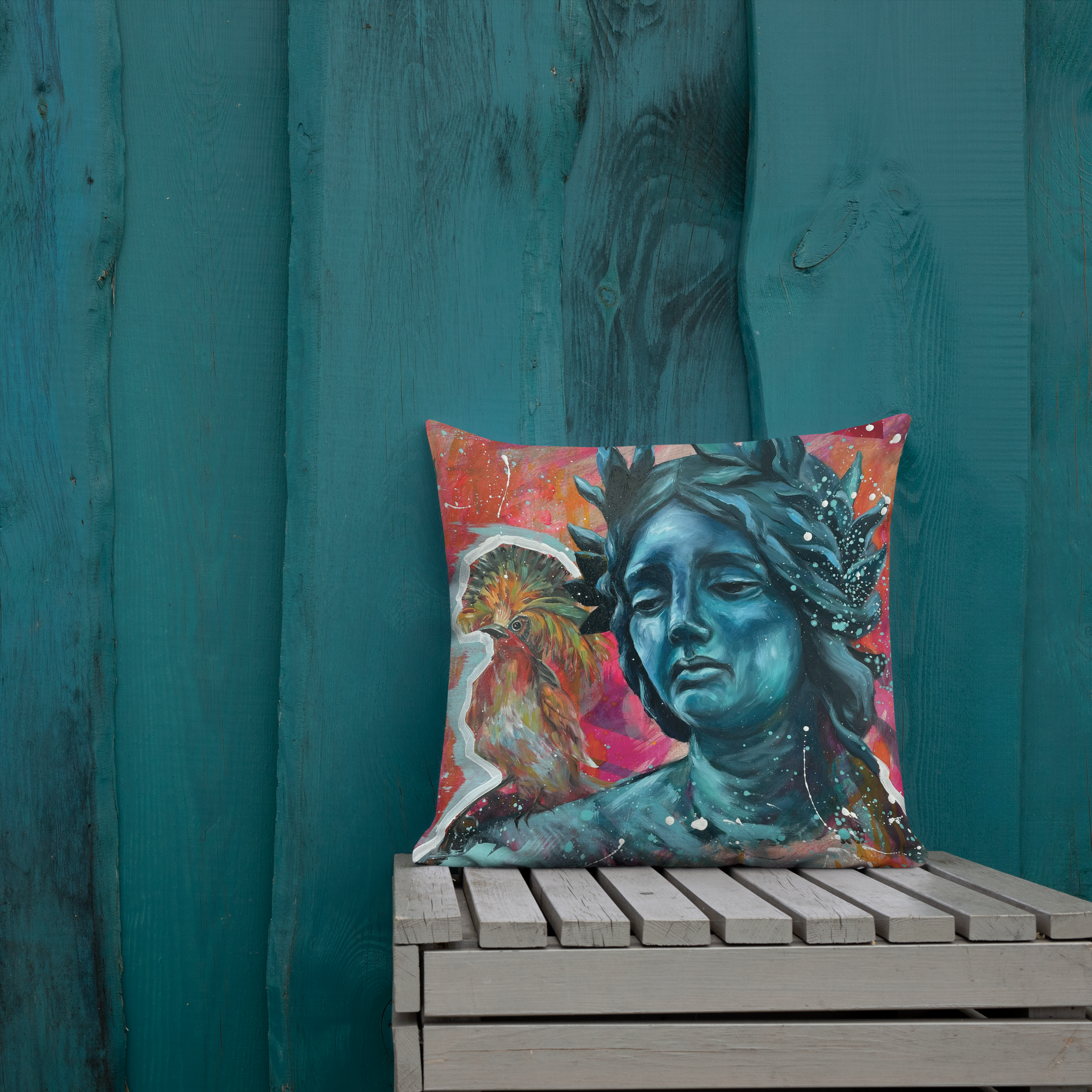 Coussin Haut de Gamme "La joie sur l’épaule de la tristesse"