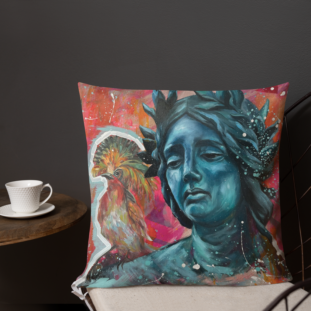 Coussin Haut de Gamme "La joie sur l’épaule de la tristesse"