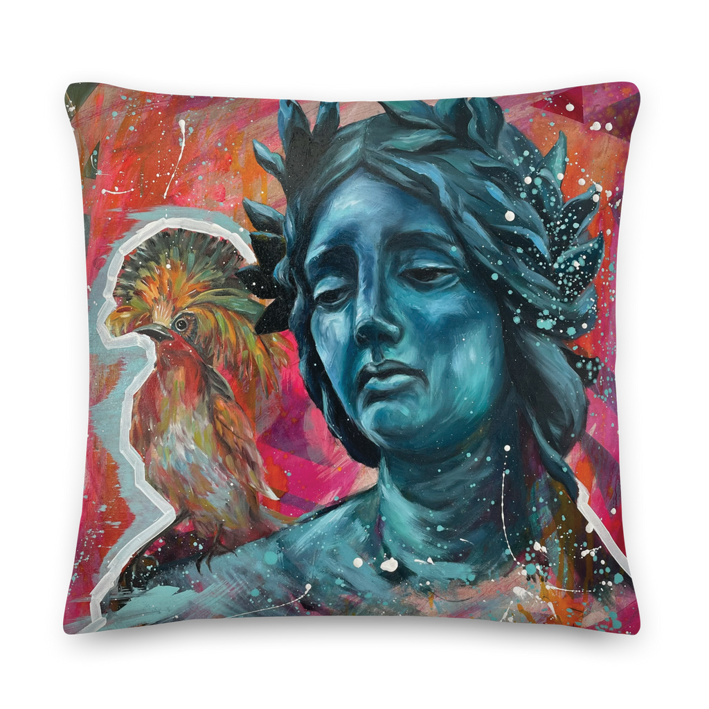 Coussin Haut de Gamme "La joie sur l’épaule de la tristesse"