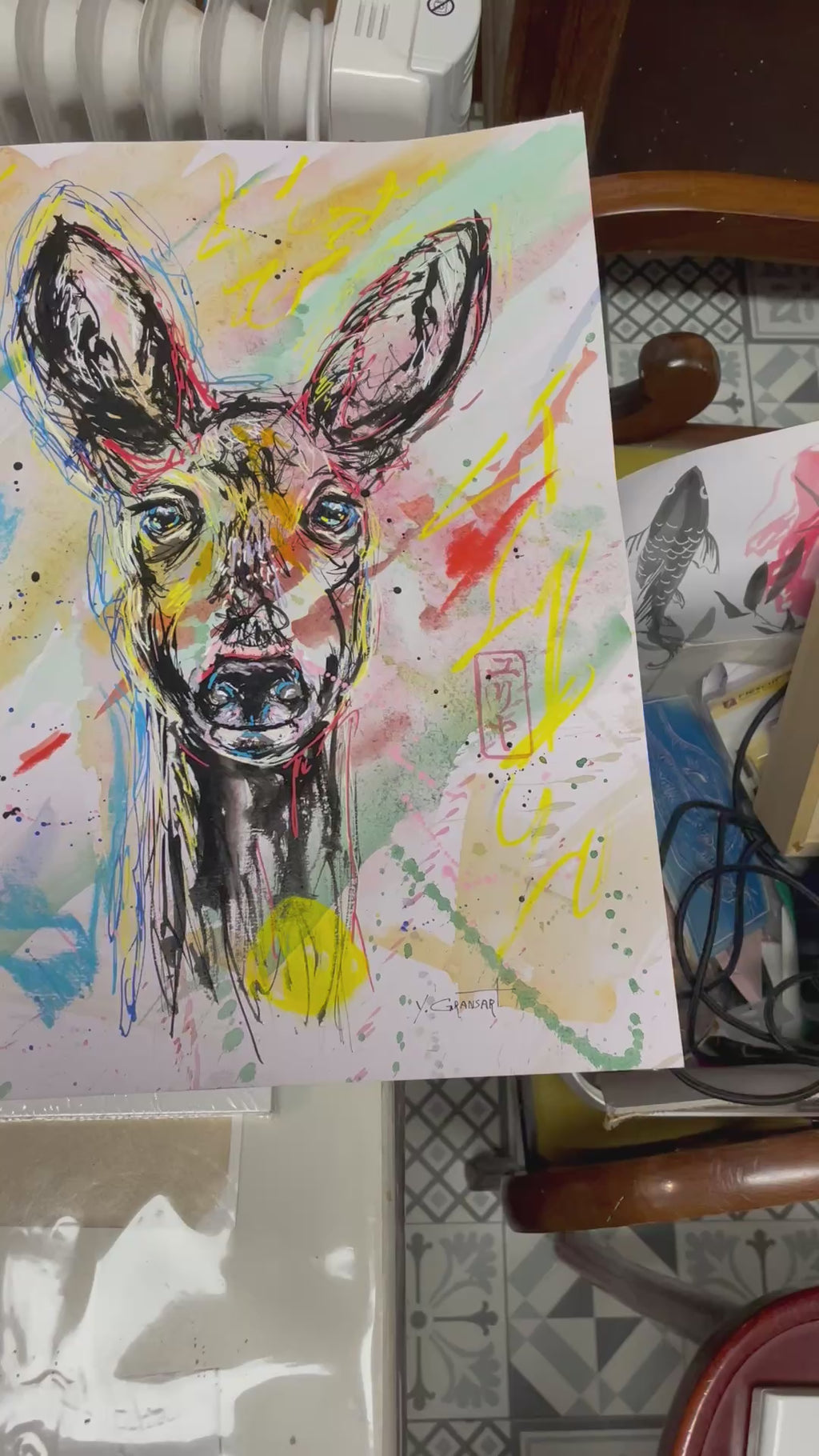 Oeuvre originale "Biche" serie "ANIMA"