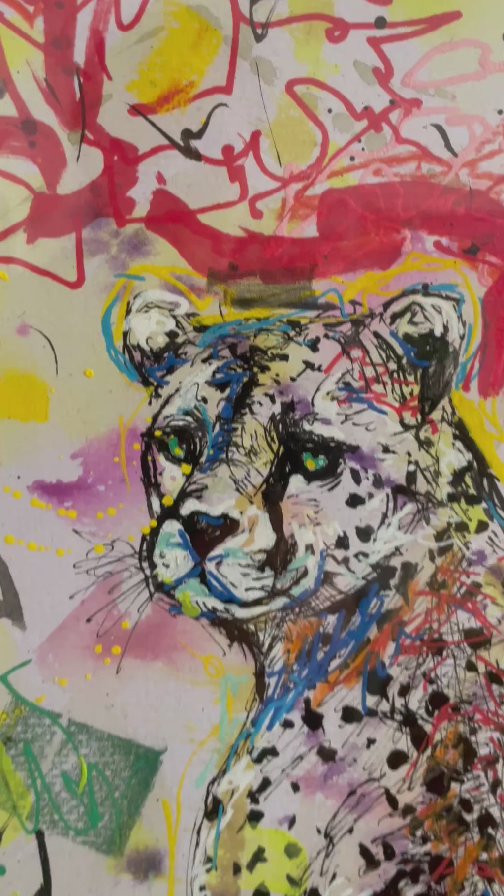 Oeuvre originale "Guépard" serie "ANIMA"