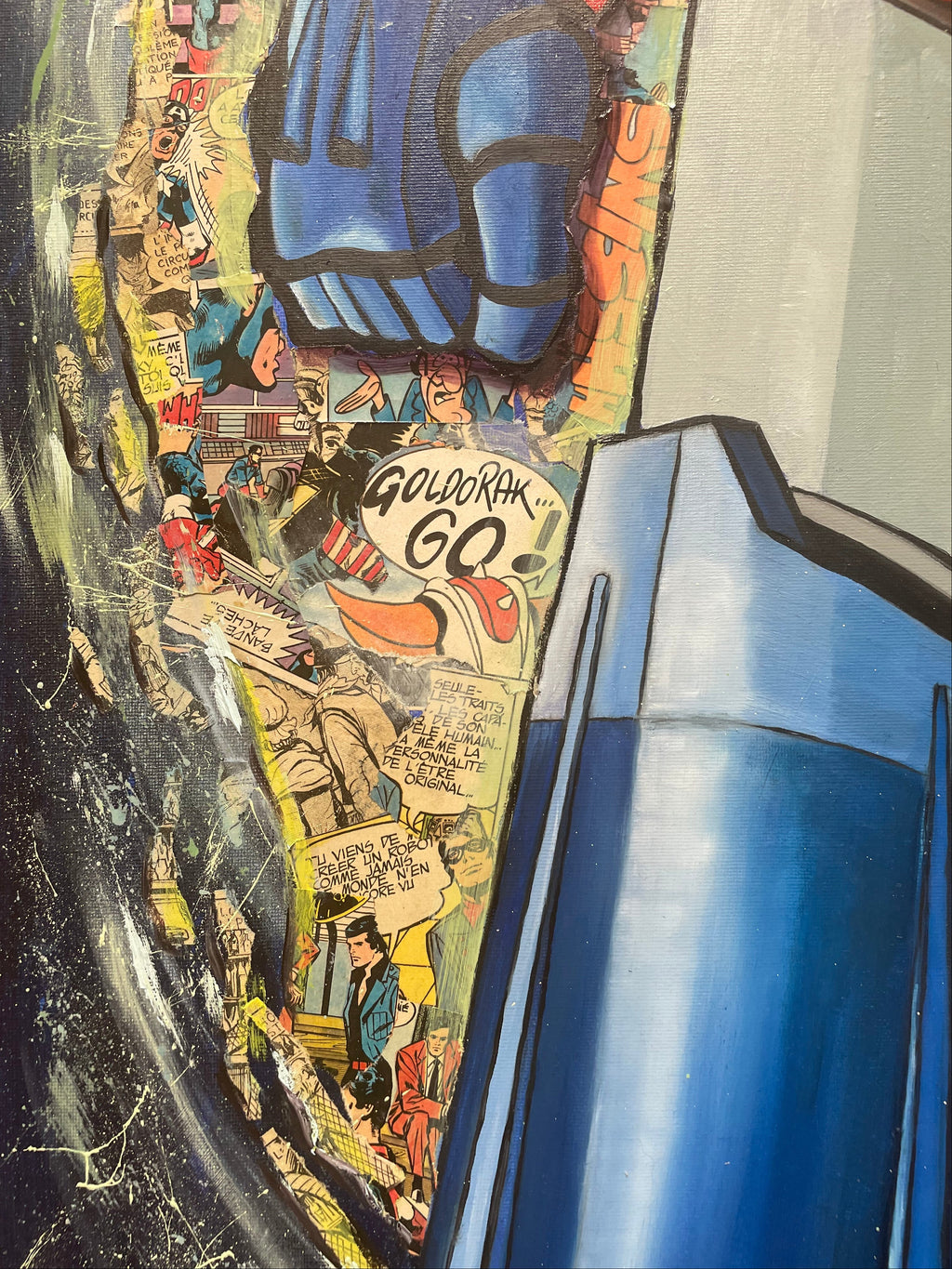 un fragment du fond de la toile